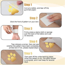 Paw Print Temporary Tattoos