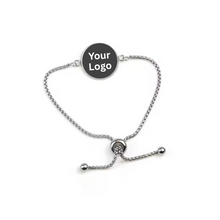 Custom Adjustable Stainless Steel Logo Bracelet