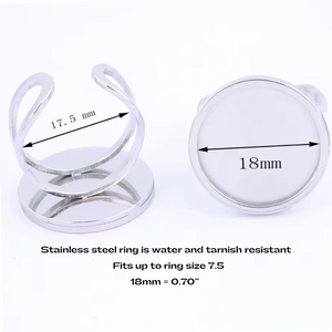 s18mm stainless steel bezel ring blanks