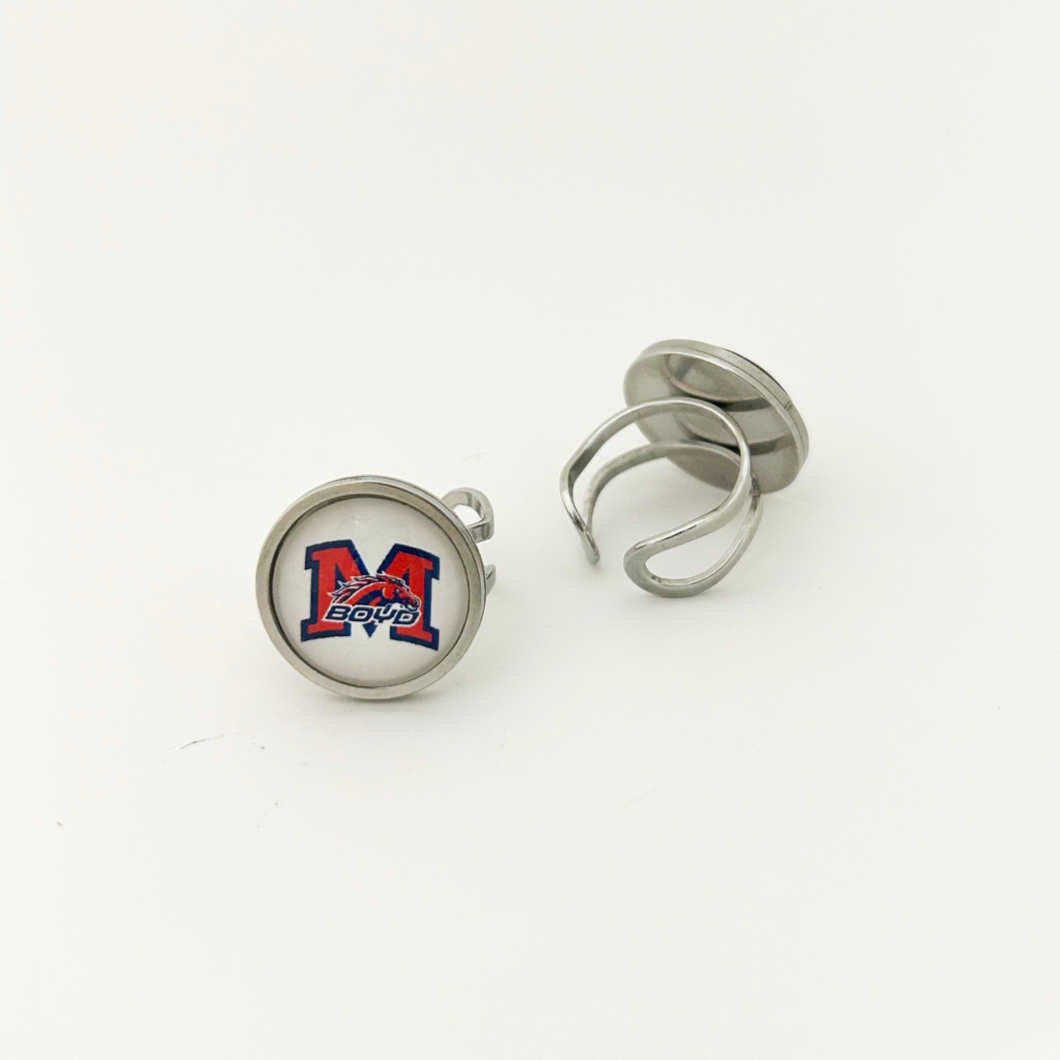 stainless steel McKinney Boyd broncos statement ring