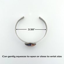 silver cuff bracelet view from the top