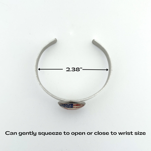 silver cuff bracelet view from the top
