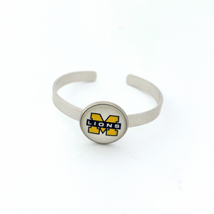 McKinney Lions aluminum cuff bracelet