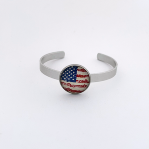 Aluminum Cabochon Cuff Bracelet