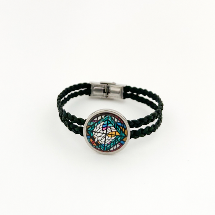 Braided Leather Holy Spirit Bracelet