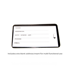 blank address insert for luggage tag