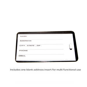 blank address insert for luggage tag