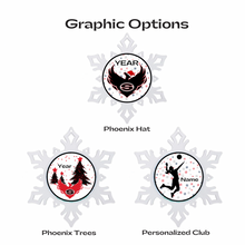 Set of Sonoraville personalized graphic options for acrylic snowflake Christmas ornament