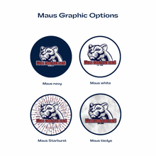 Four Maus Middle school mountain lions graphic options on a white background