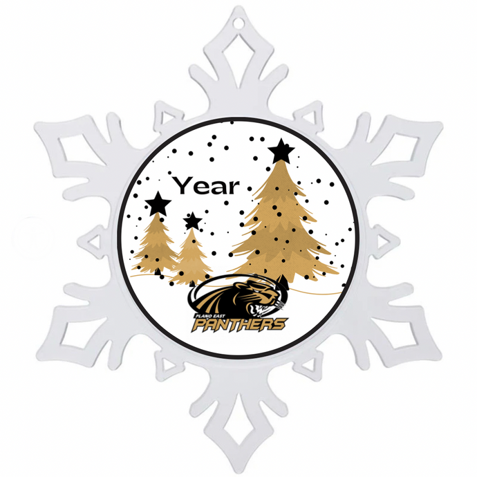 Personalized Plano East Panthers Snowflake Ornament