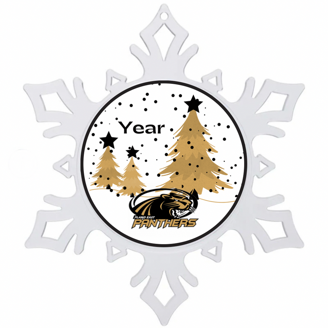 Personalized Plano East Panthers Snowflake Ornament