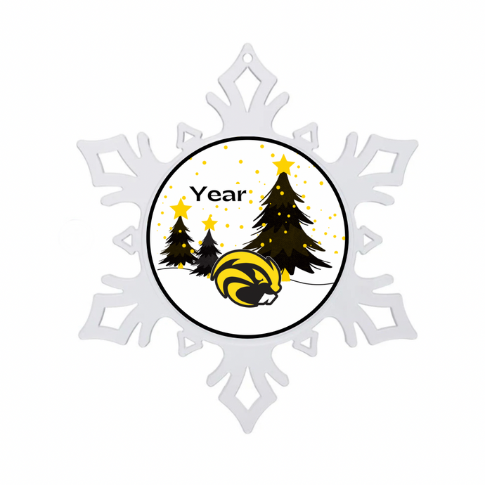 Personalized Riverside Beavers Snowflake Ornament