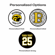 Three customizable Riverside Beaver high school graphics with initials and personalized jersey number