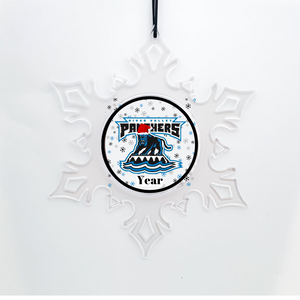 custom River Valley panthers acrylic snowflake christmas ornament
