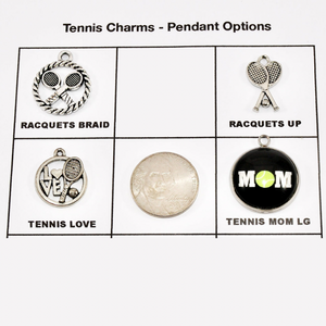 Silver tennis charms