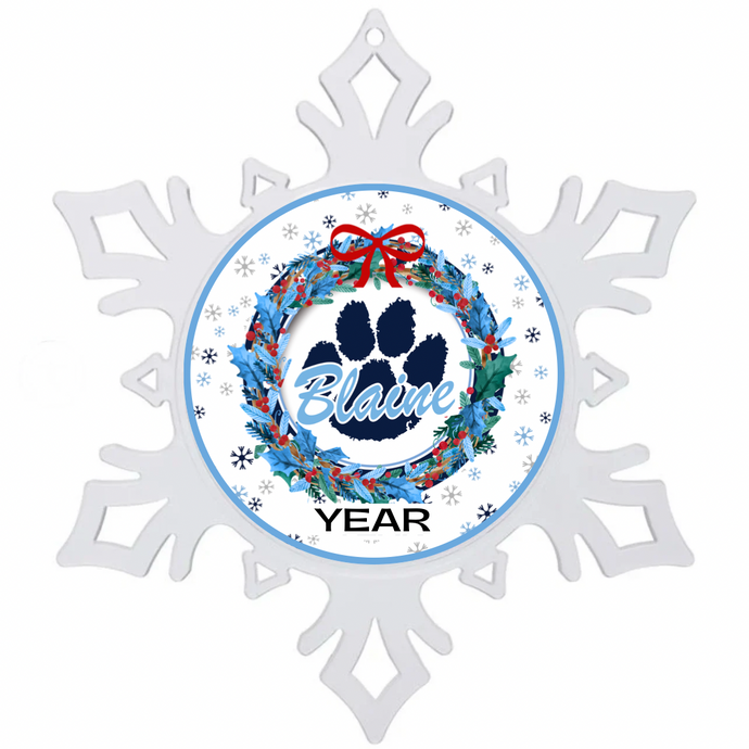 Blaine Bengals Personalized Snowflake Ornament