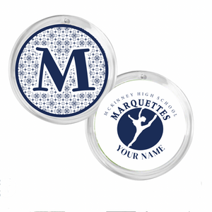 custom personalized mckinney marquettes acrylic disc ornament accessory