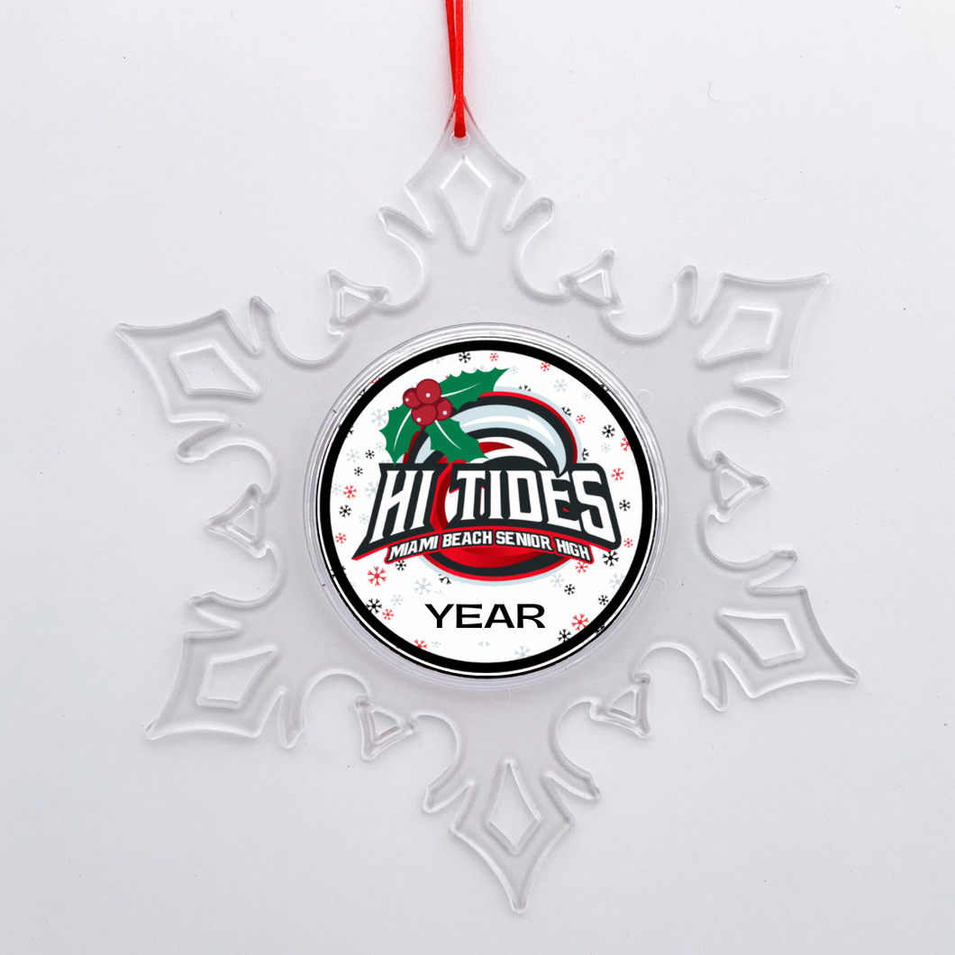 Miami Beach Personalized Snowflake Ornament