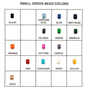 small greek ceramic tube beads color chart
