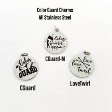 various stainless steel color guard pendant charms