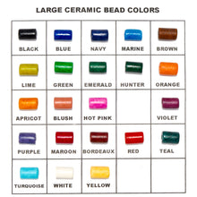 large ceramic tube beads color chart