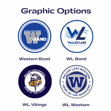 walled lake western band central vikings and western warriors high school logos