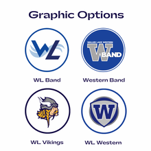 walled lake marching band western vikings and central high school logos