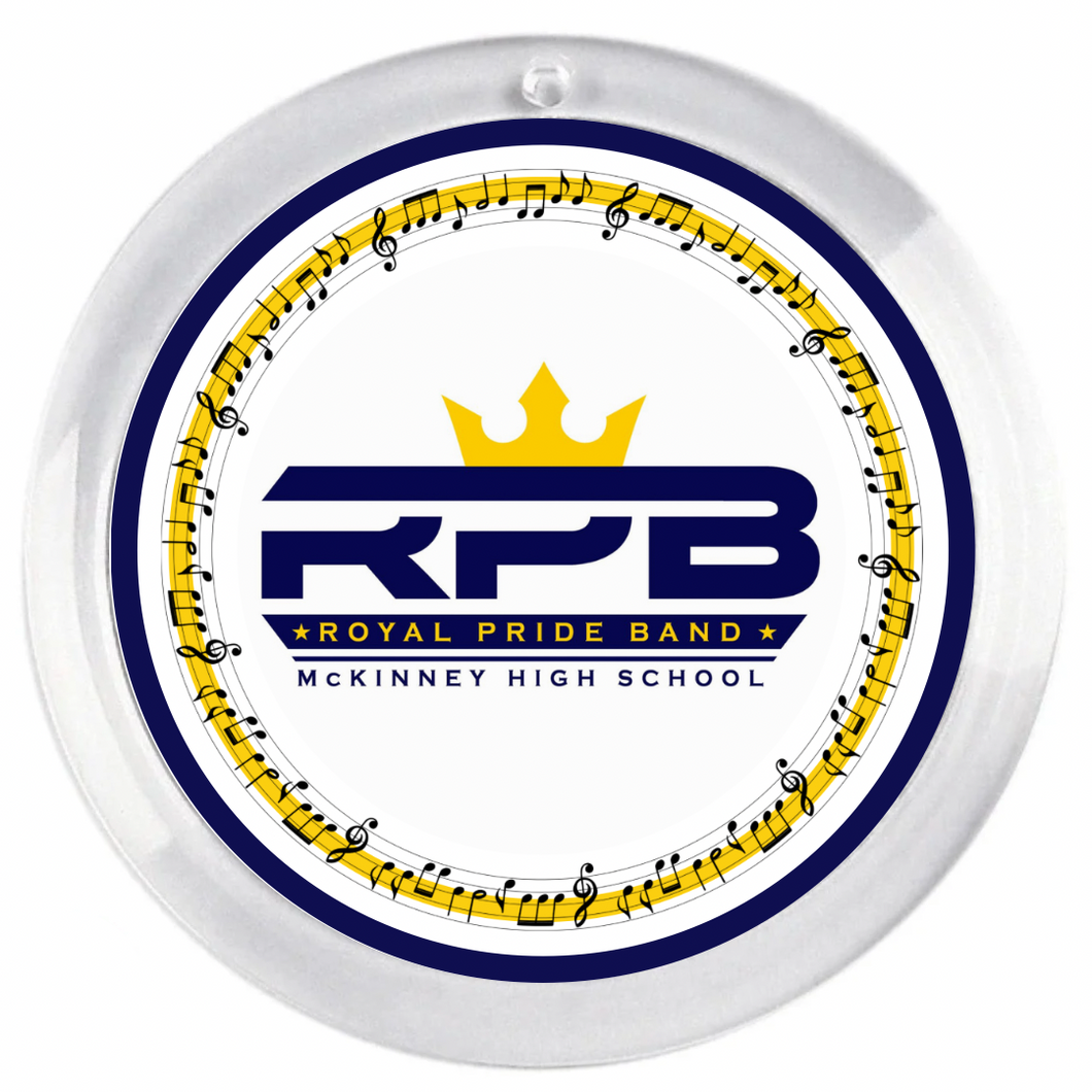 custom mckinney royal pride band acrylic photo disc ornament