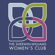 Sherwin-Williams Women's Club logo with blue background