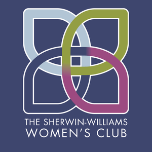 Sherwin-Williams Women's Club logo with blue background