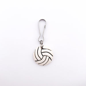 ceramic volleyball zipper pull