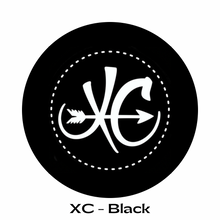 black and white XC cross country graphic clip art