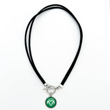 custom Berkner high school rams black suede cord toggle necklace