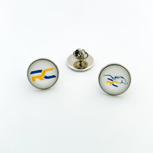 custom stainless steel Raymond Central High School lapel and lanyard pins
