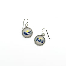 custom stainless steel McKinney High school royal pride band logo drop earrings