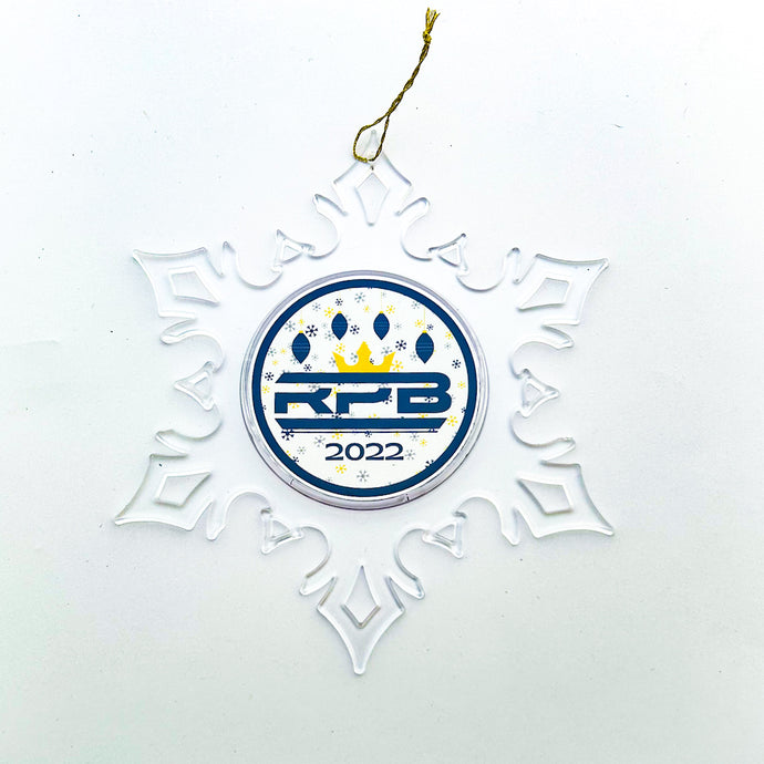 custom McKinney High School Royal Pride band acrylic snowflake ornament