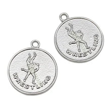 silver embossed wrestling charms