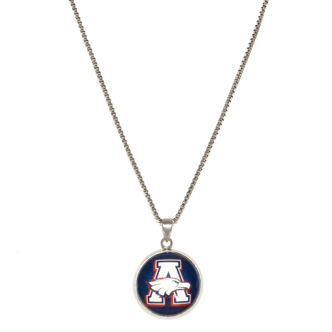 custom stainless steel Allen Eagles high school logo necklace