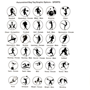 various sports silhouette graphics