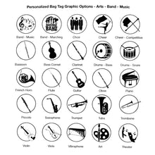 various marching band and musical instrument silhouette clip art