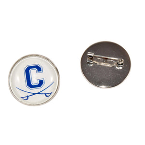 custom stainless steel Chillicothe high school brooch pin