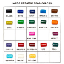 large Greek ceramic tube bead color chart options