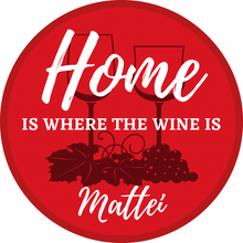 Personalized Home is Where the Wine is wine stopper in red