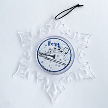 personalized acrylic snowflake ornament for marching band