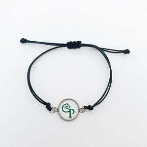 custom Comstock high school adjustable black cord friendship bracelet