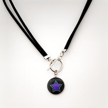 custom Galaxy Cheer suede cord toggle necklace