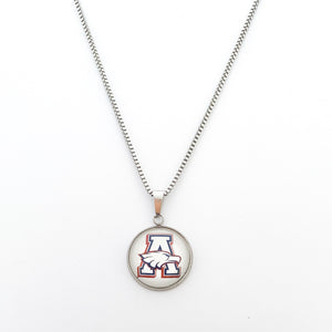 custom stainless steel Allen Eagles logo pendant necklace
