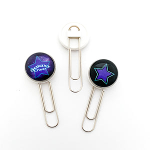 custom Galaxy Cheer paperclip bookmarks