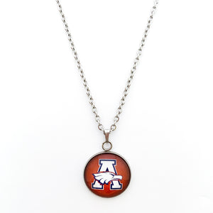 custom stainless steel Allen Eagles logo pendant necklace