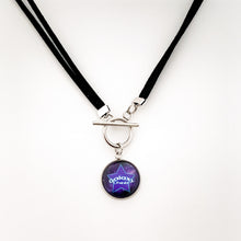 custom Galaxy Cheer suede cord toggle necklace